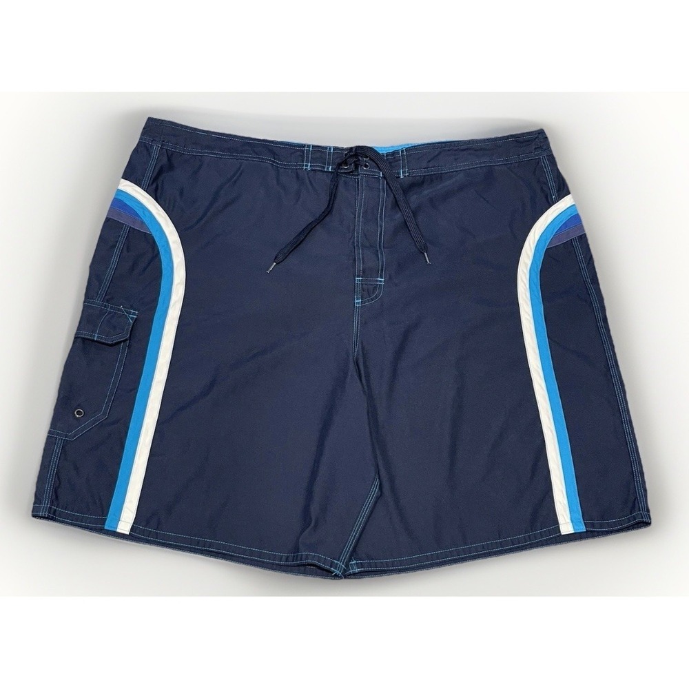 Joe Boxer Board Shorts‎ Mens XL Blue With Cargo Pocket  Polyester Swim Trunks